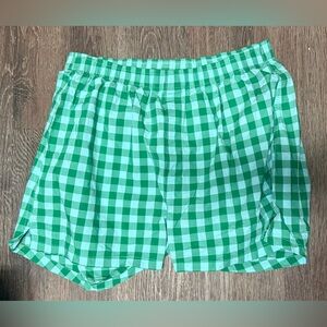 Green Checkered Men's Boxers